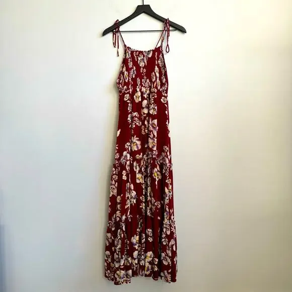Free People Intimately Garden Party Raspberry Floral Print Maxi Dress - Picture 6 of 12